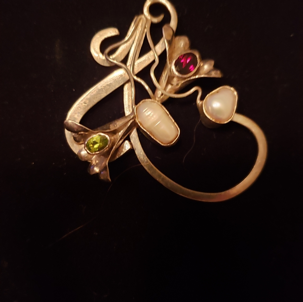 SS orchid garnet peridot freshwater Pearl